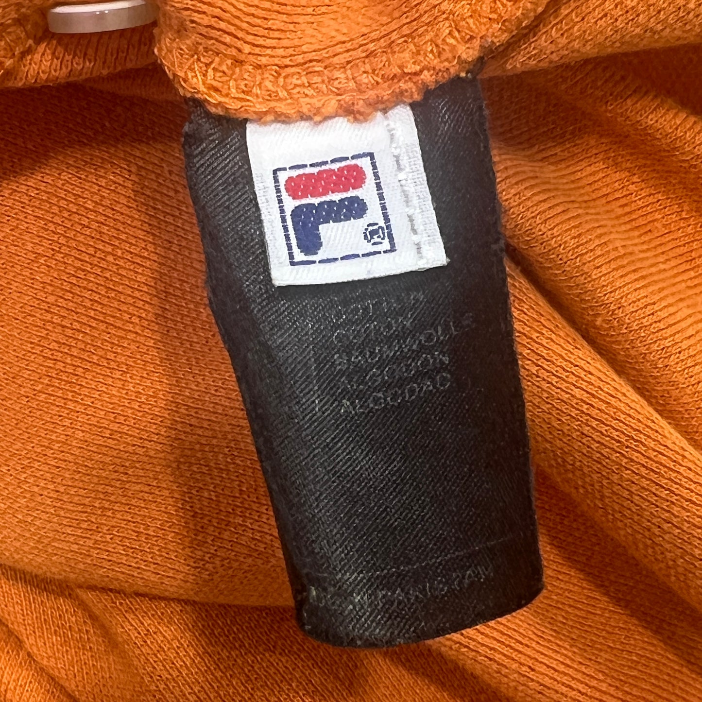 fila 00s orange long sleeve polo tshirt