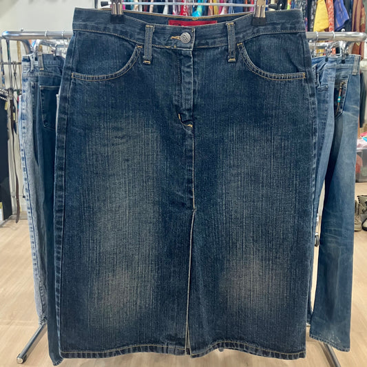only 00s knee length denim skirt