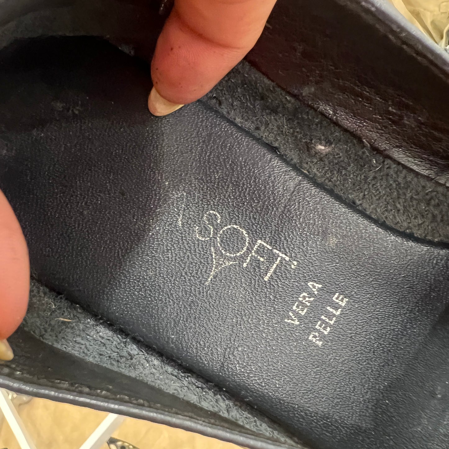 navy blue leather mary jane ballet flats