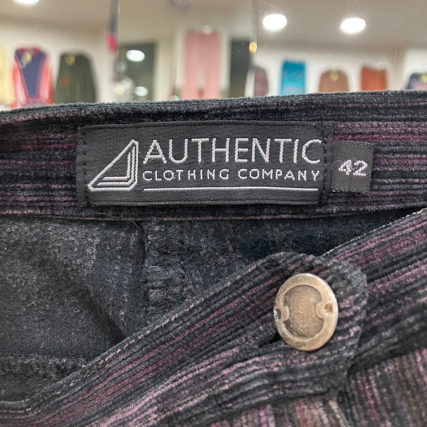 authentic 90s purple brown striped corduroy velvet pants