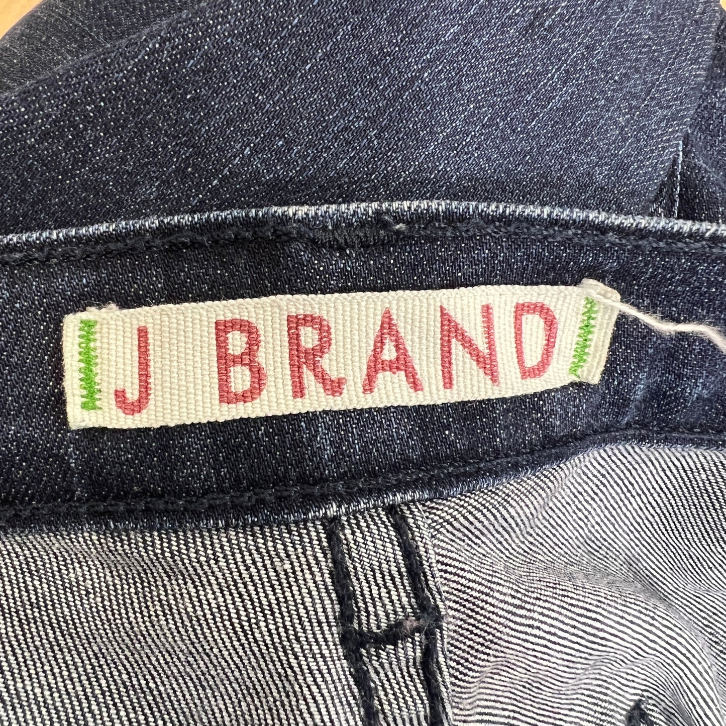 j brand 00s dark wash high waisted flared jeans