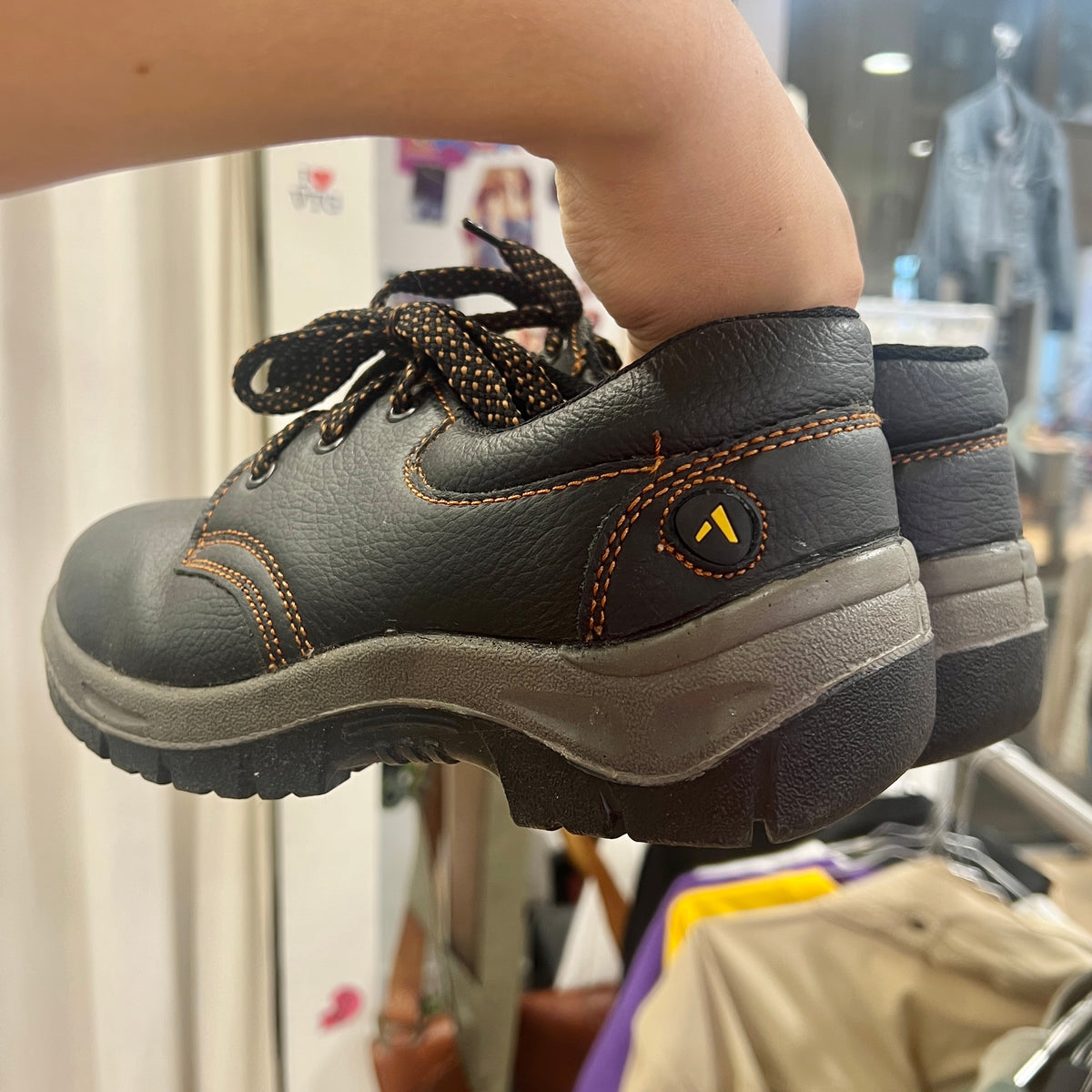 neri walksafe safety workwear black vegan leather shoes