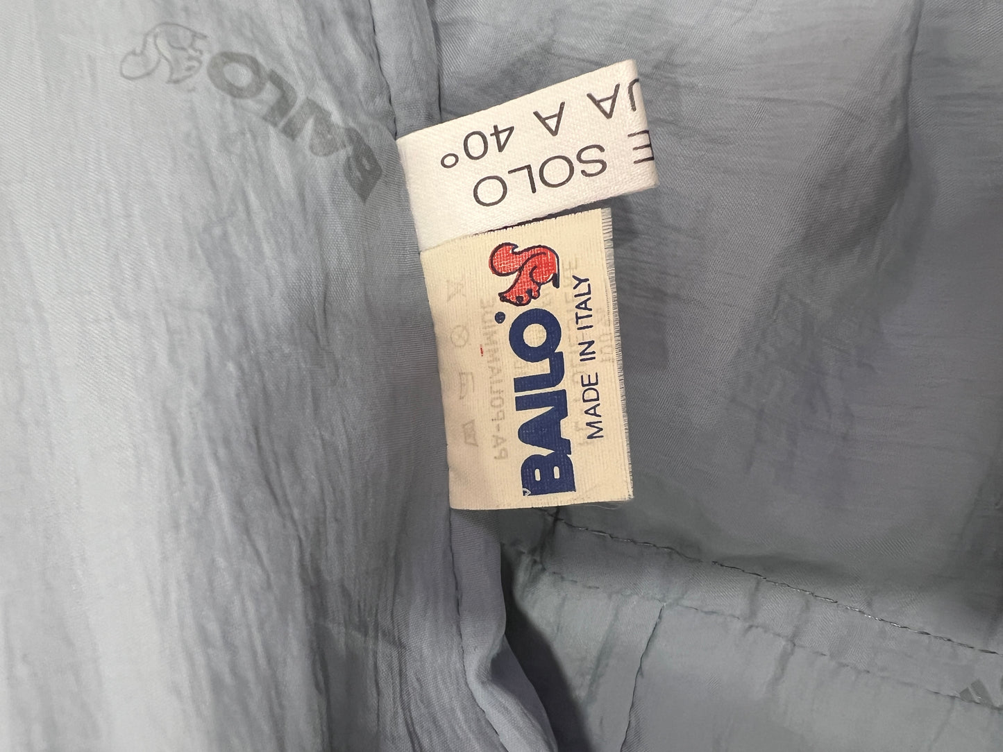 bailo 90s ice grey neon pink puffer coat