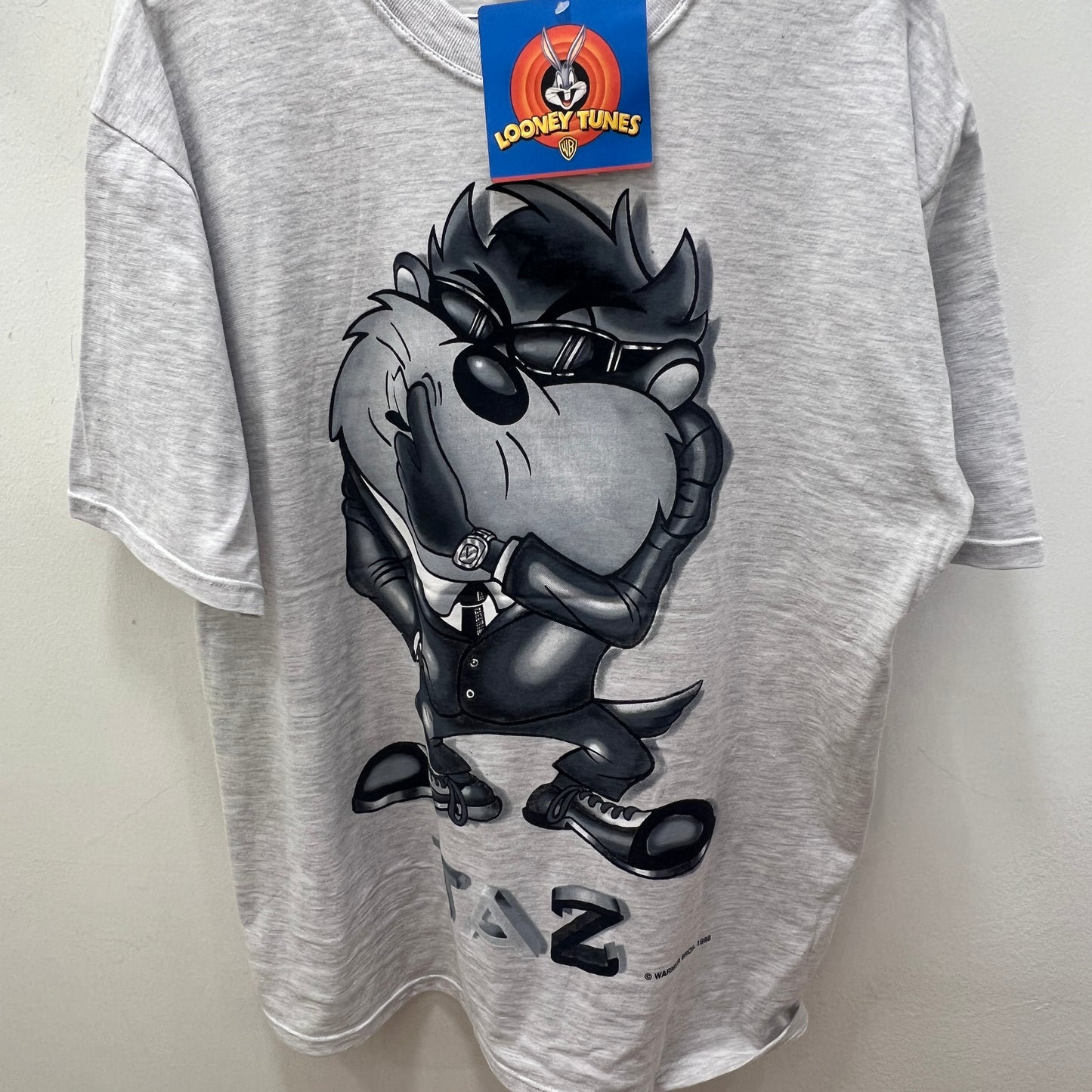 looney tunes 1998 grey taz tshirt