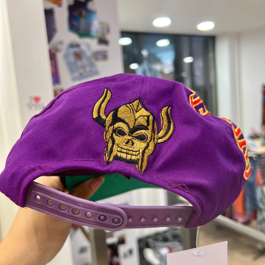 bruno mario 1996 skeleton warriors purple black snapback hat