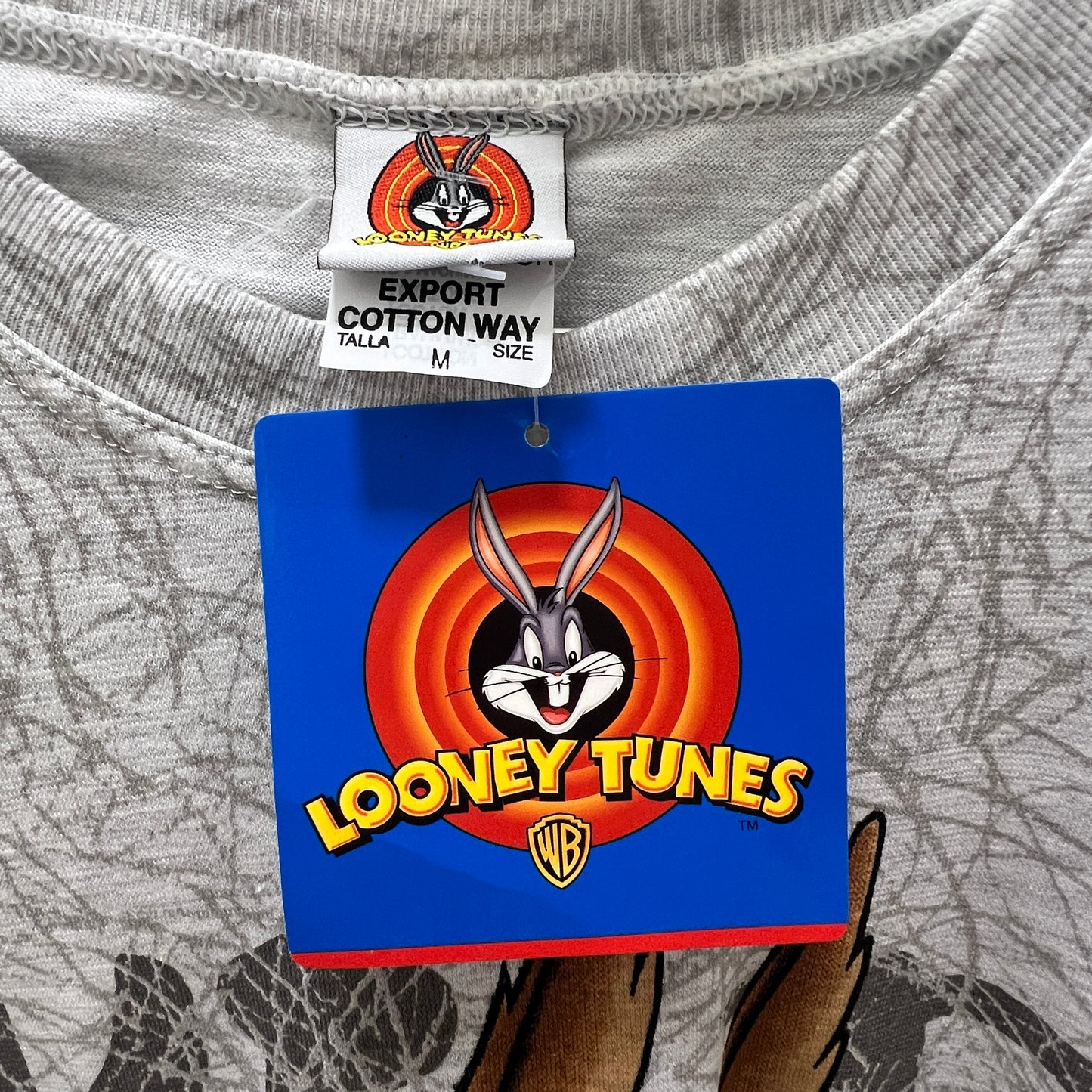 looney tunes 1998 grey wile coyote tshirt