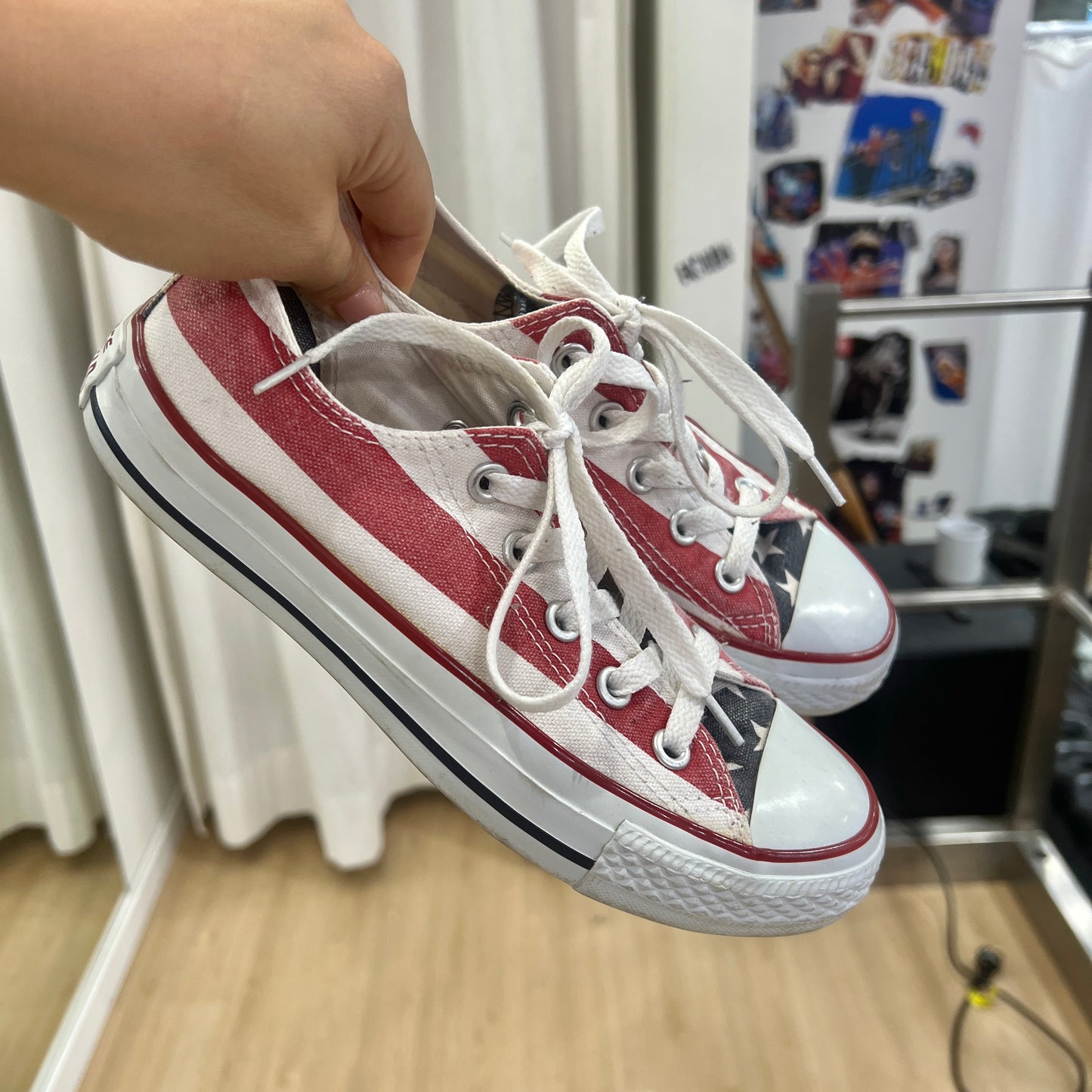 converse chuck taylor all star low top american flag sneakers