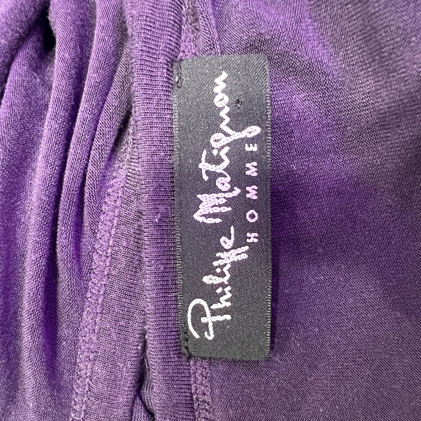 philippe matignon 00s purple sheer underwear tshirt