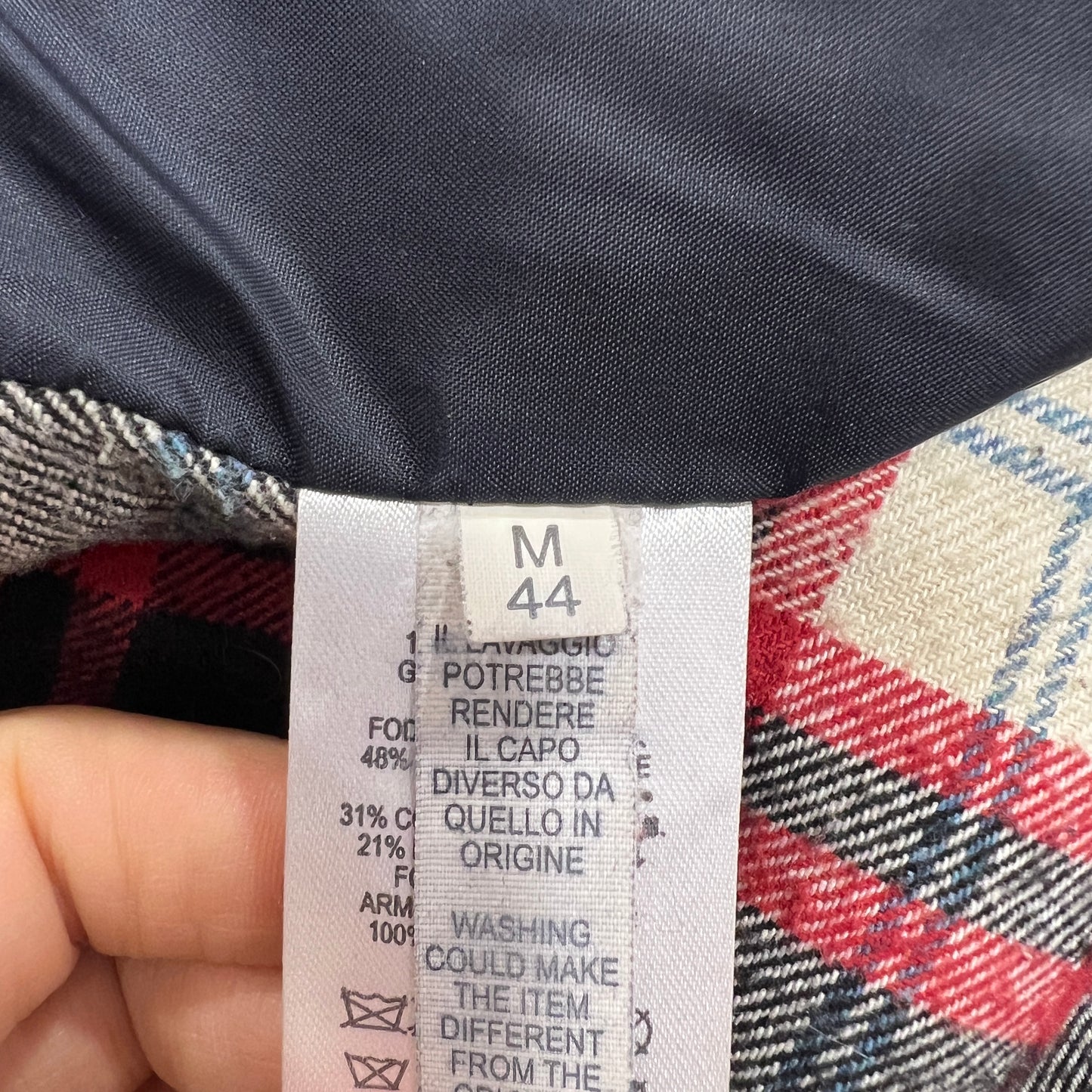 '10s brown leather bomber jacket with wool lining