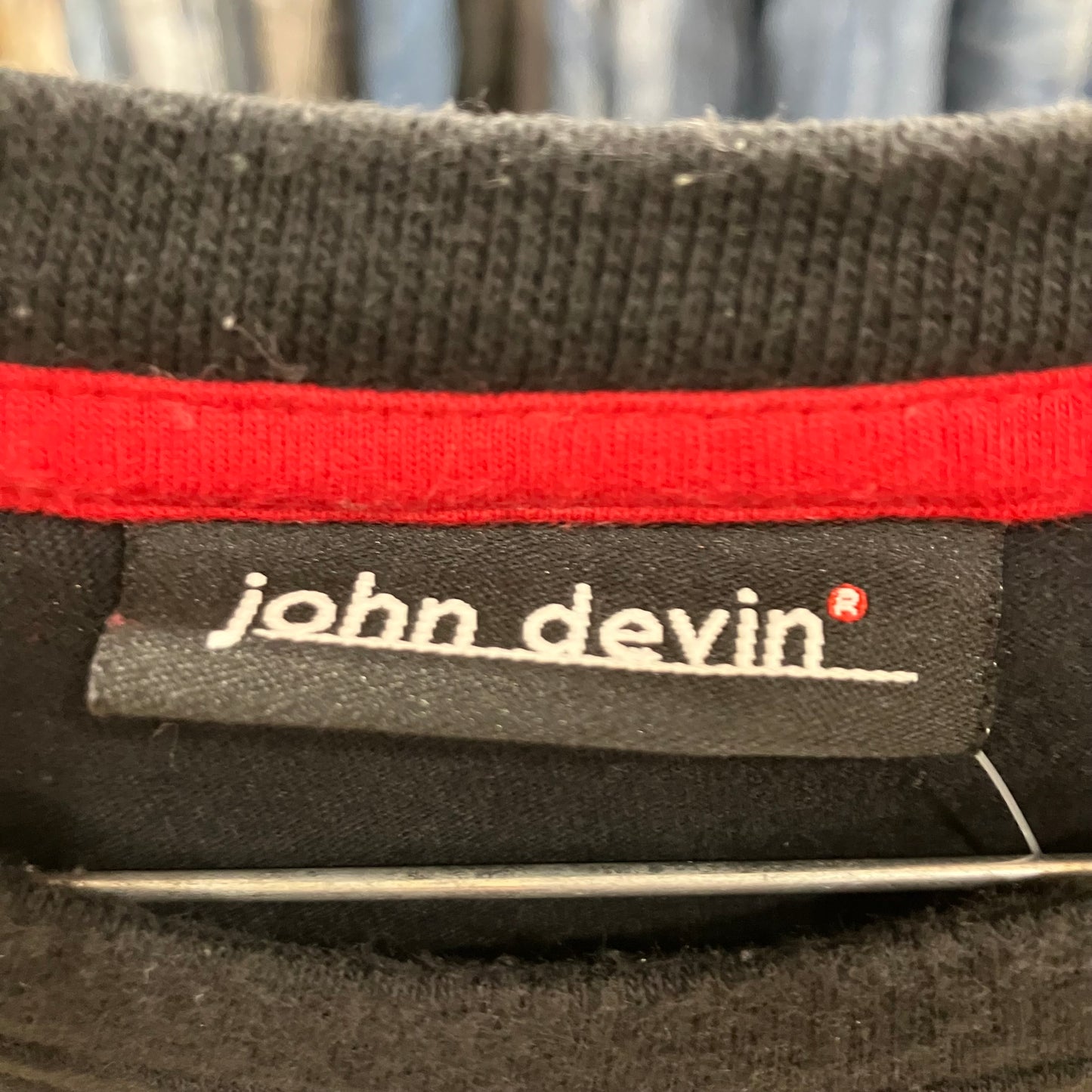 john devin black tee with roses goth tattoo print