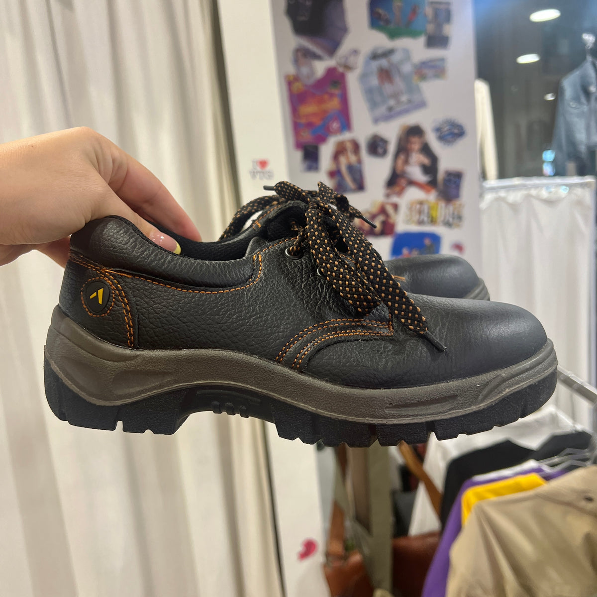 neri walksafe safety workwear black vegan leather shoes