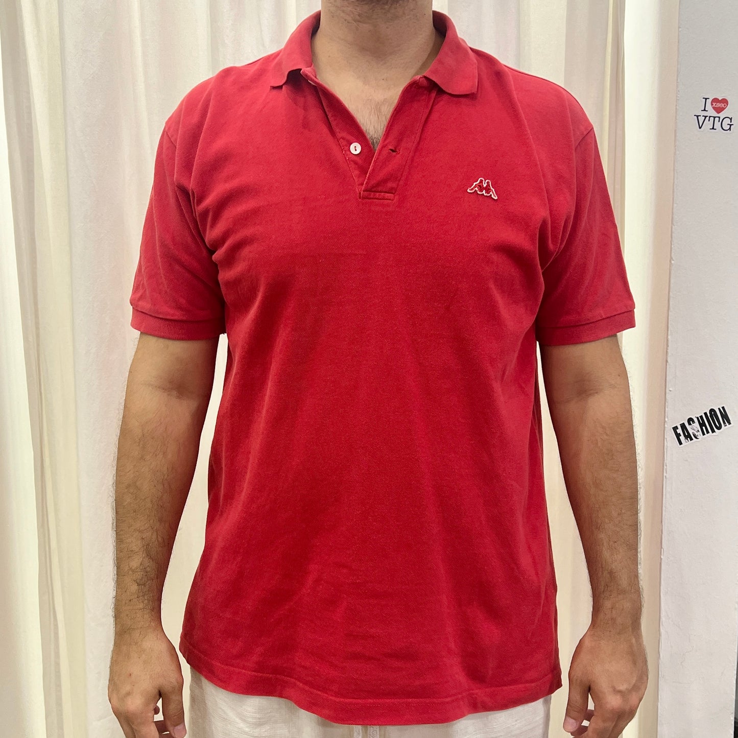 kappa 00s red short sleeve polo tshirt