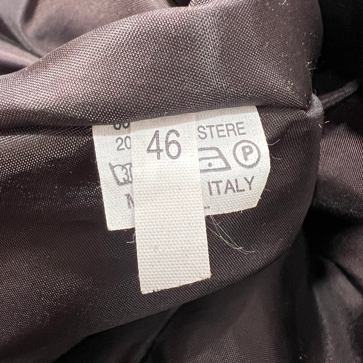 gonna midi plissettata in lana marrone a quadri ‘00s