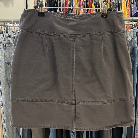 nafnaf 00s dark grey high waist denim miniskirt