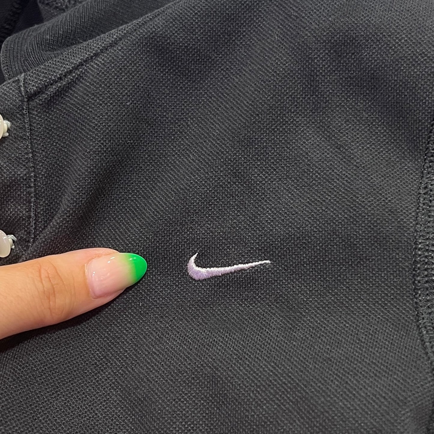 nike 00s black dri-fit short sleeve polo tshirt