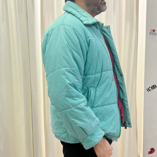 trissi 90s neon green puffer jacket