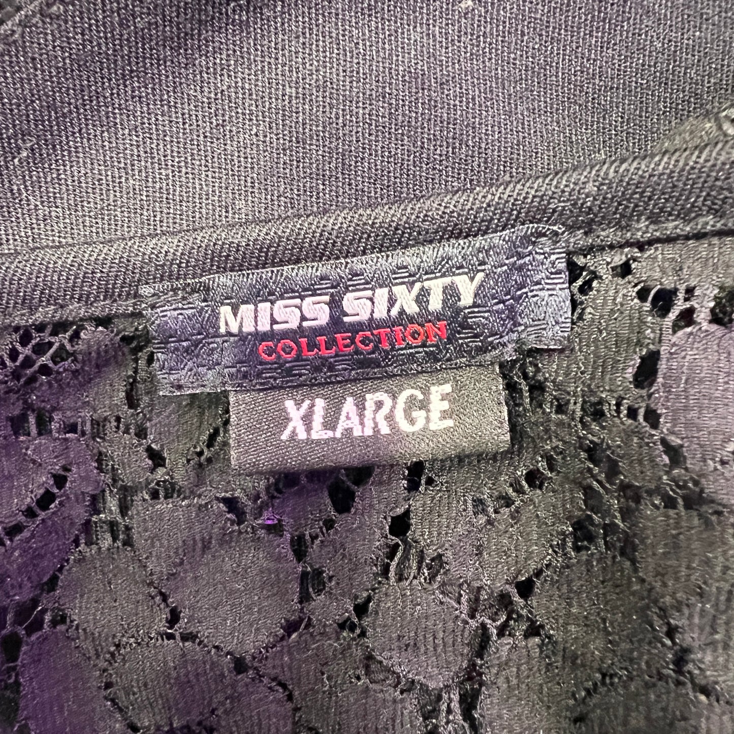 miss sixty 00s black little black dress with lace back