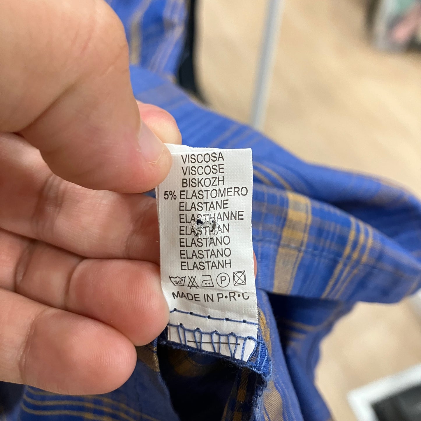 zoteno '00 abitino camicia scozzese blu maniche corte