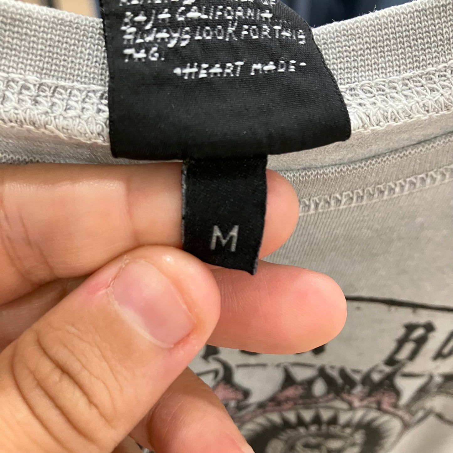 scorpion bay '00 maglia maniche lunghe grigio chiaro con stampa