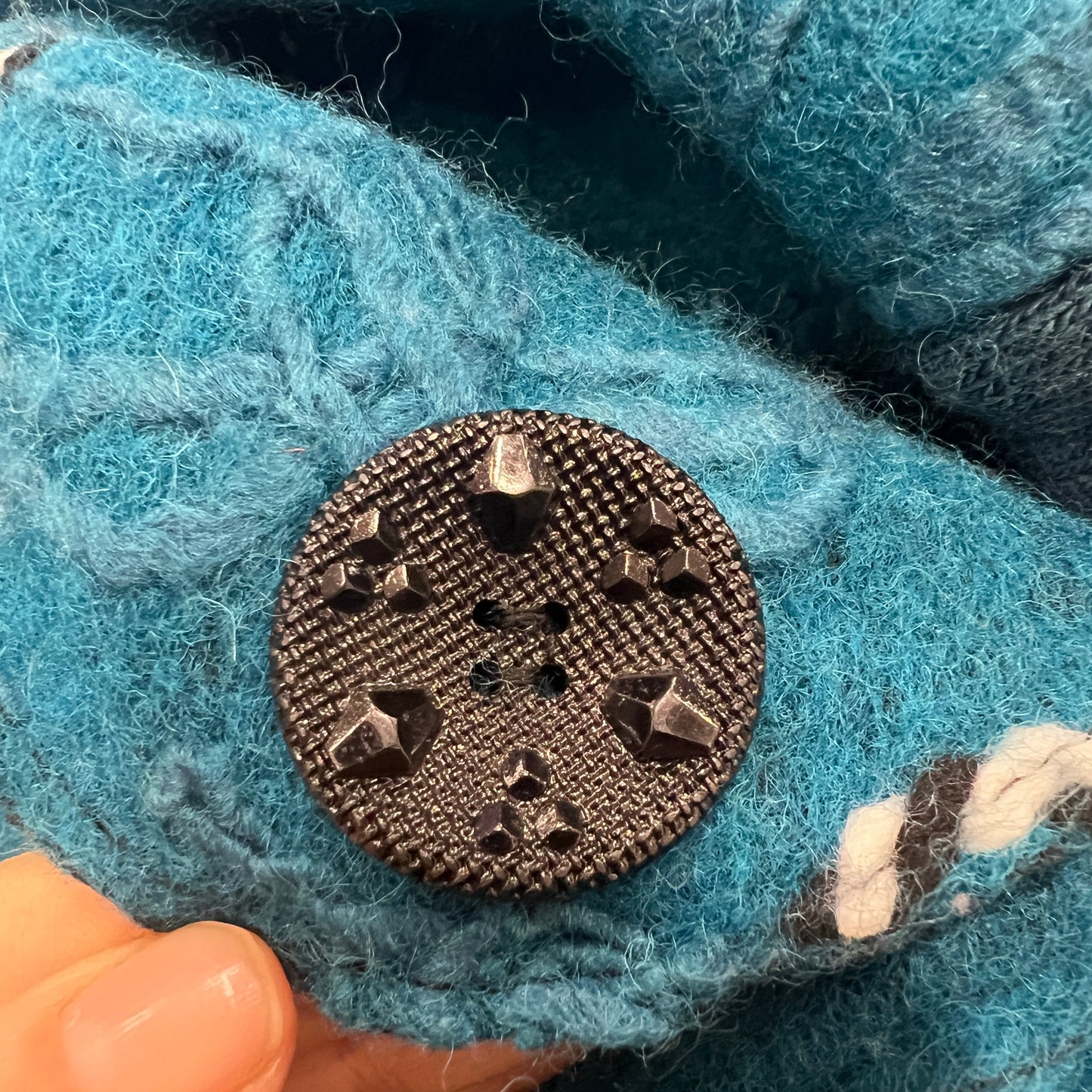 00s blue wool asymmetric long vest minidress