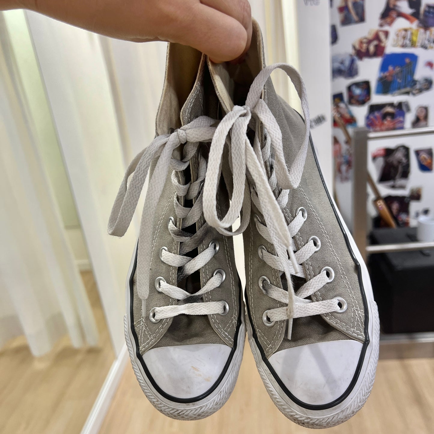 converse chuck taylor all star high-top sneakers in beige