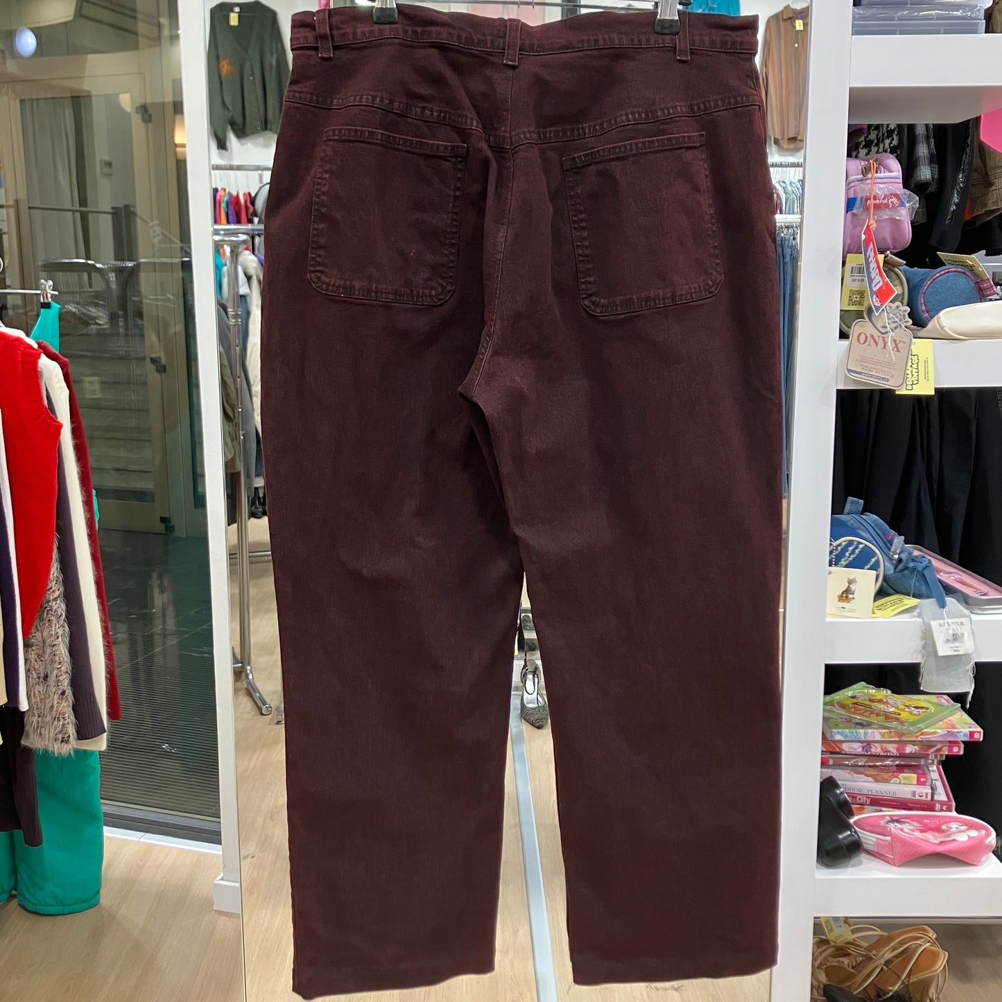 marina rinaldi 00s burgundy washed jeans