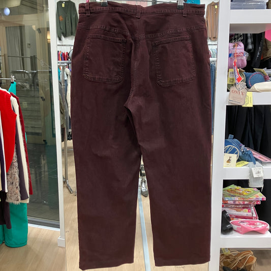marina rinaldi 00s burgundy washed jeans