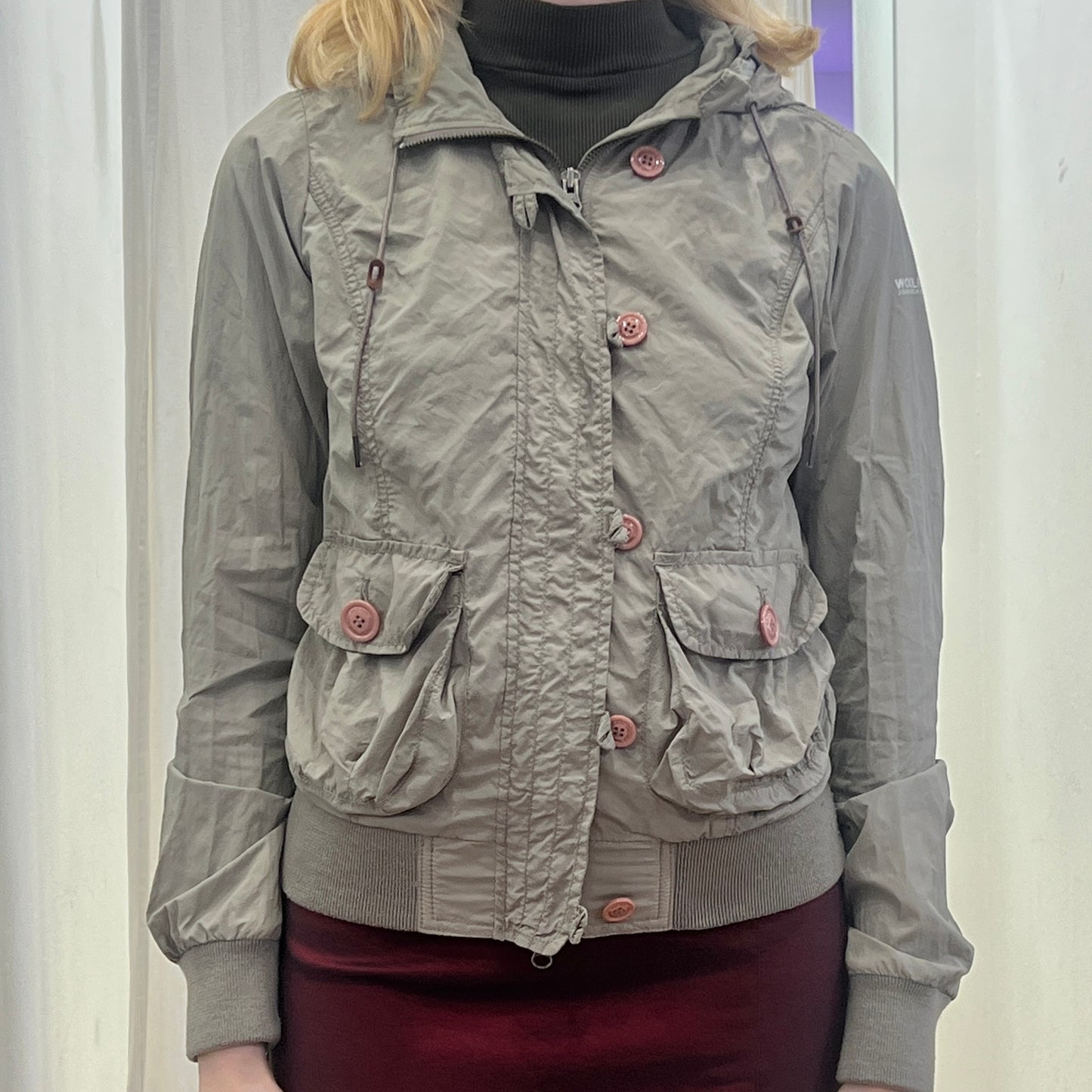 woolrich 00s brown grey windbraker