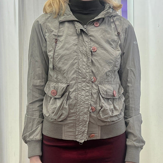 woolrich 00s brown grey windbraker