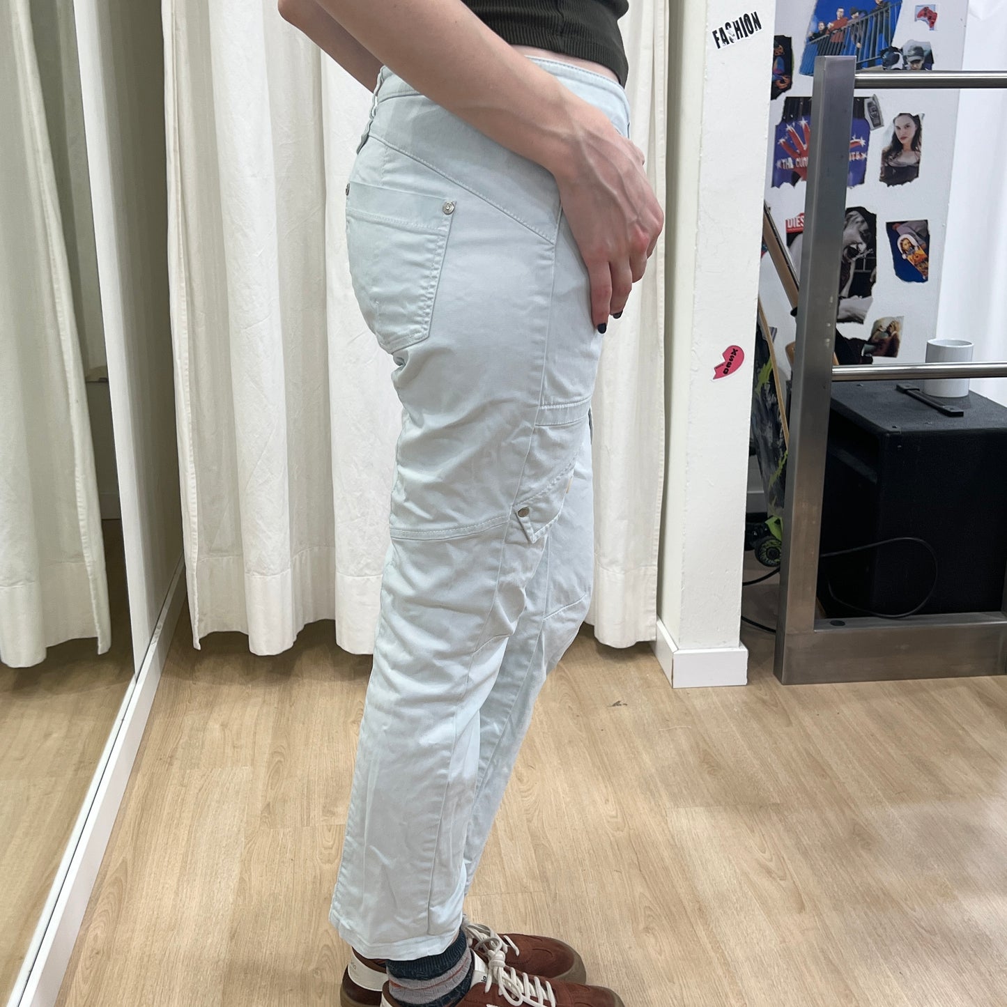 weekend max mara 00s light blue skinny cargo pants