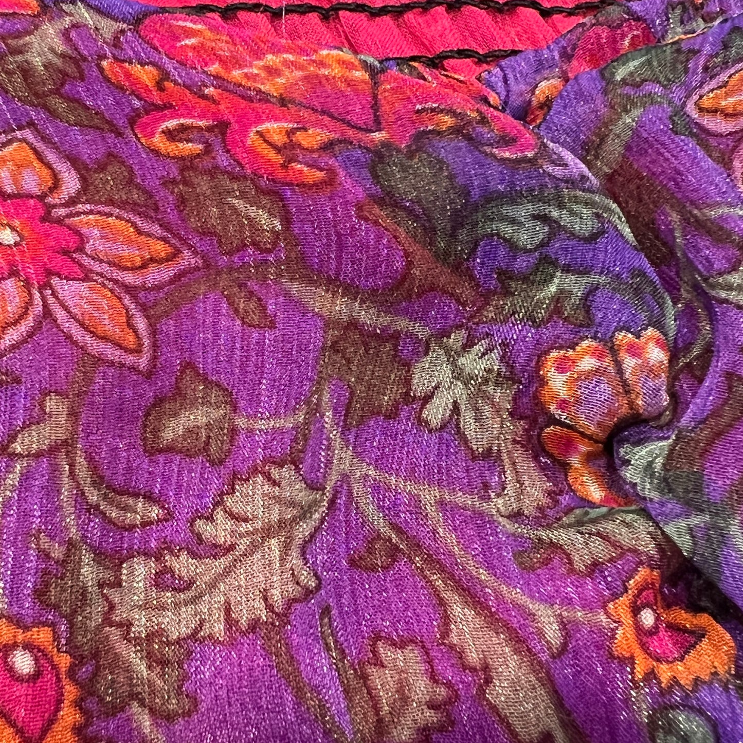 00s purple silk off the shoulder midi floral dress