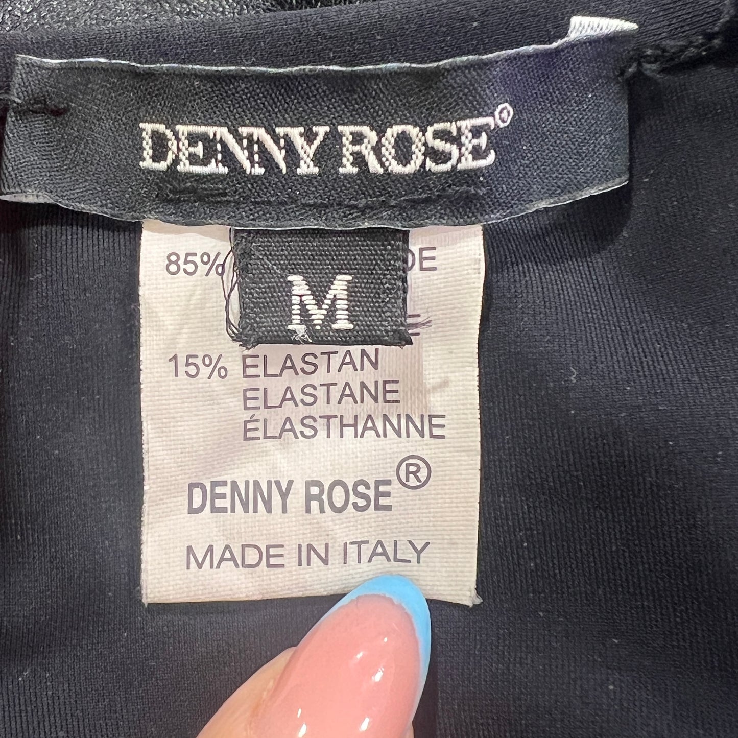 denny rose 00s black mesh corset with embroidered cups