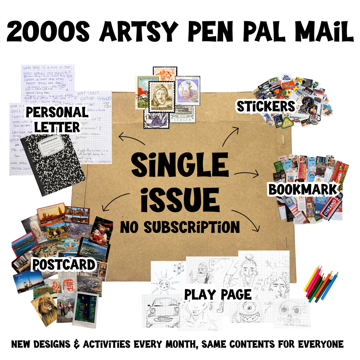 2000s artsy pen pal mail  - single issue