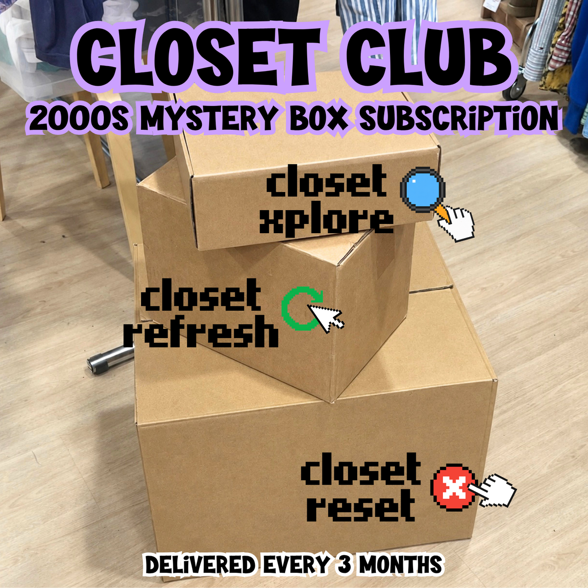 CLOSET CLUB - custom mystery box abbonamento trimestrale