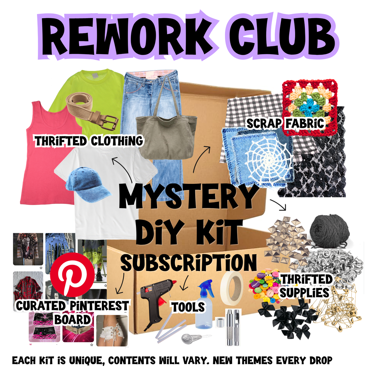 REWORK CLUB - mystery diy kit quarterly subscription