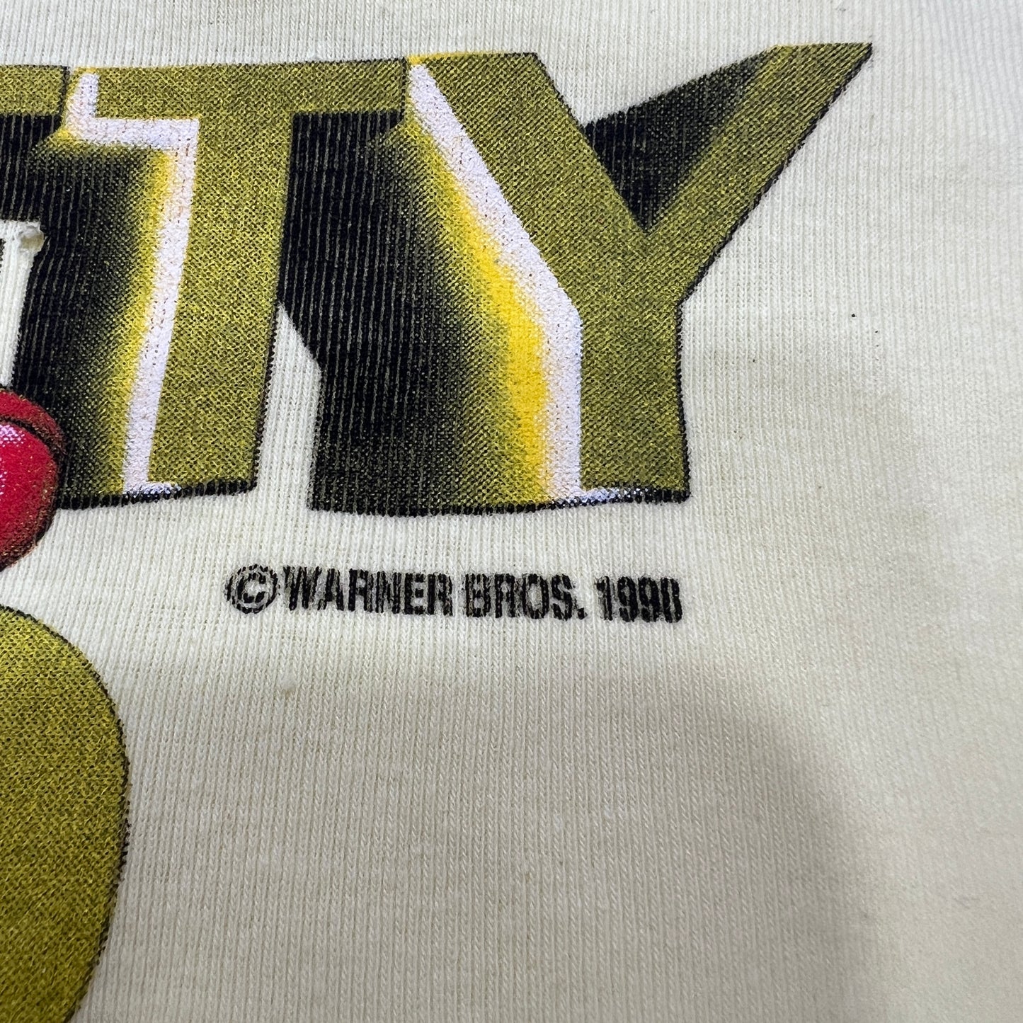 looney tunes 1998 pastel yellow tweety 3D tshirt