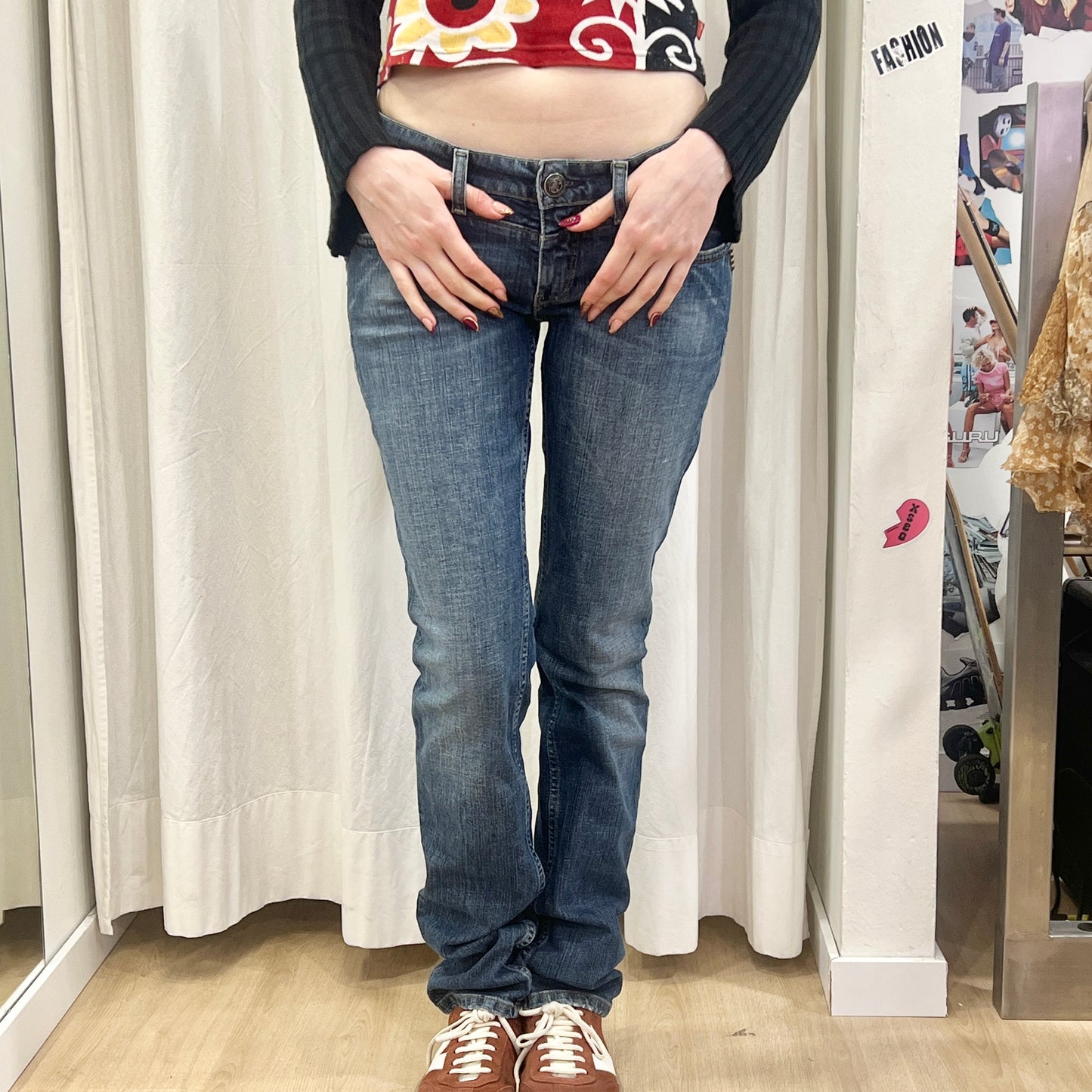 replay '10s low waist slim fit jeans