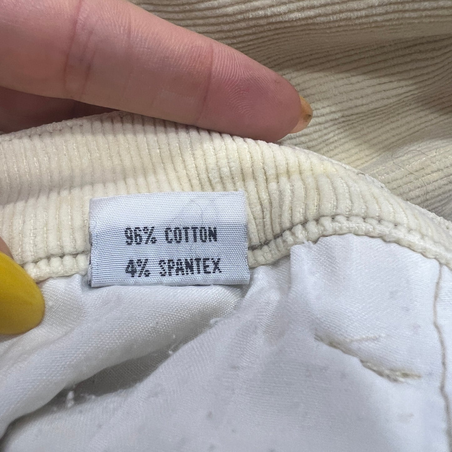 00s beige flared corduroy velvet pants