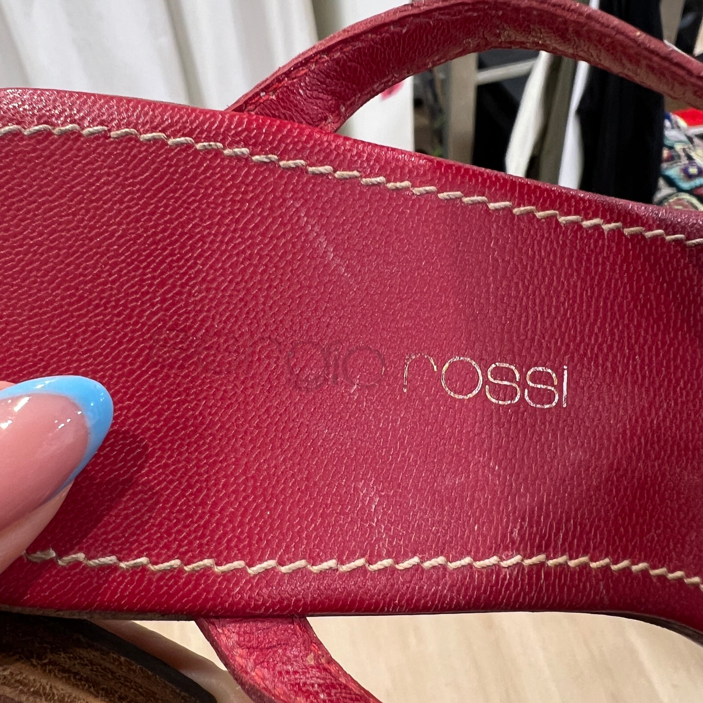 sergio rossi 00s red leather sandals