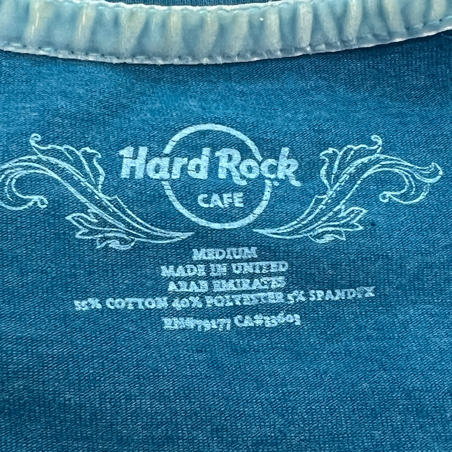 hard rock cafe berlin 00s turquoise tshirt