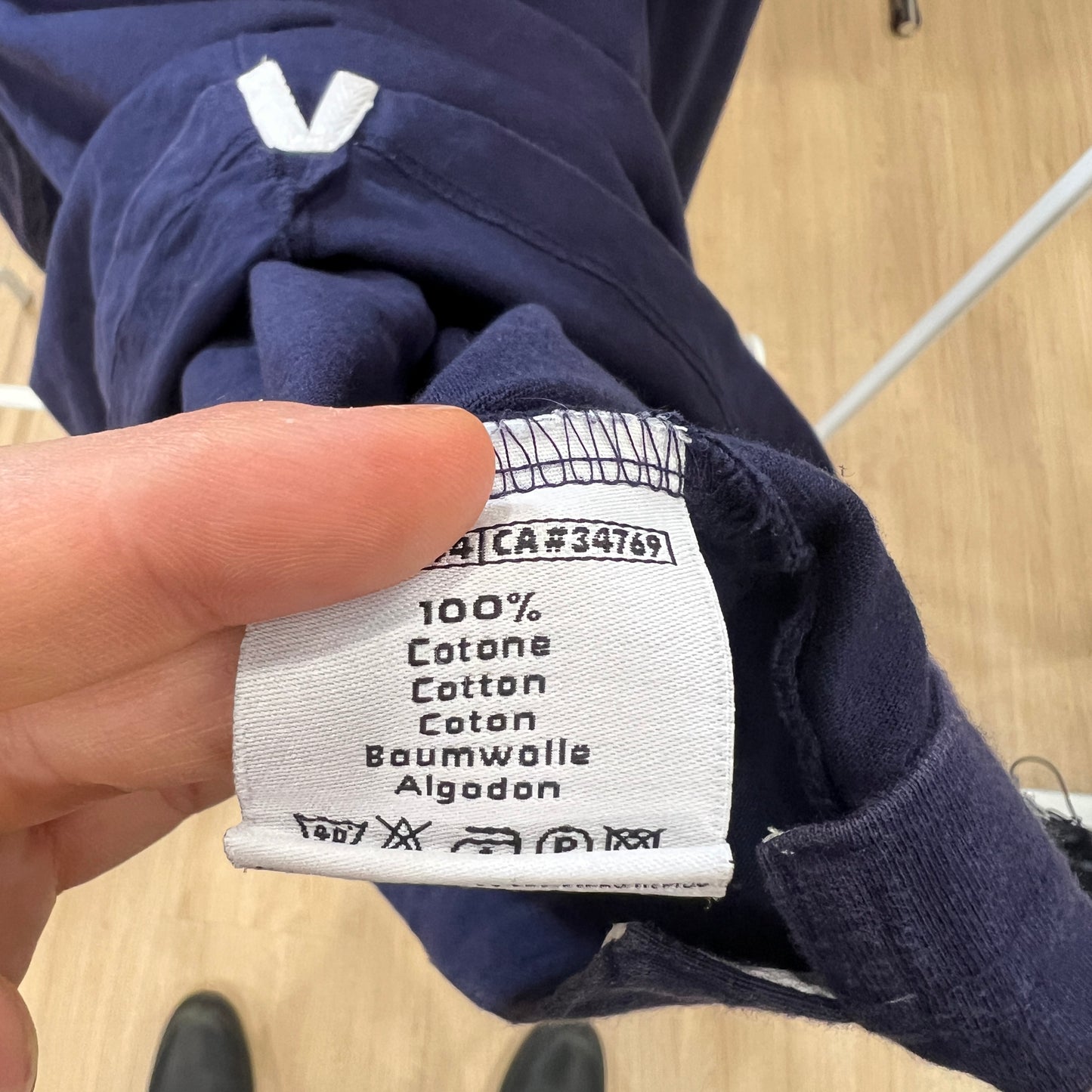 kappa 00s navy blue long sleeve tshirt with polo collar