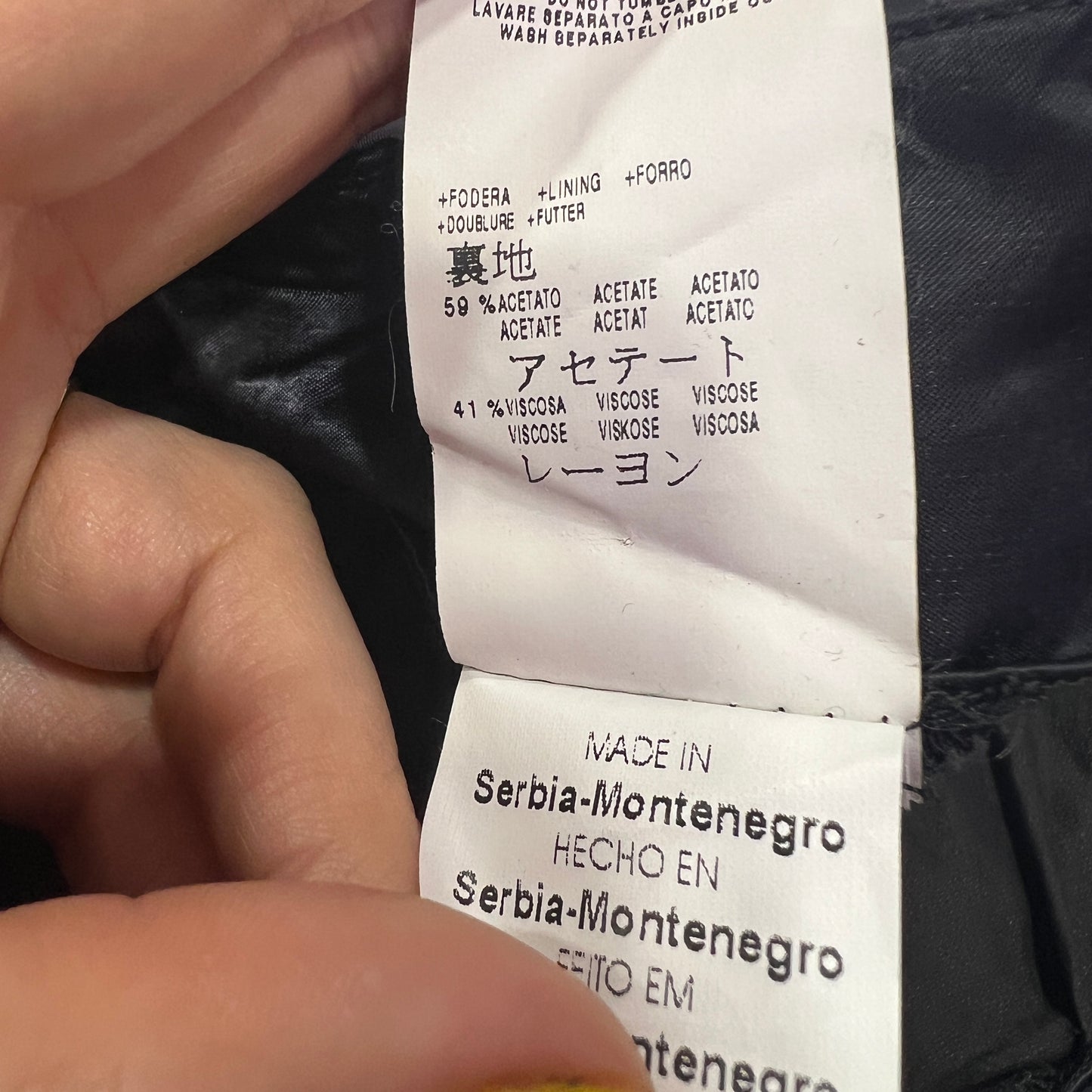 see by chloé 00s black crinkled satin skirt
