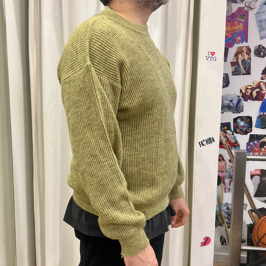 tagiuri 00s light green ribbed wool sweater