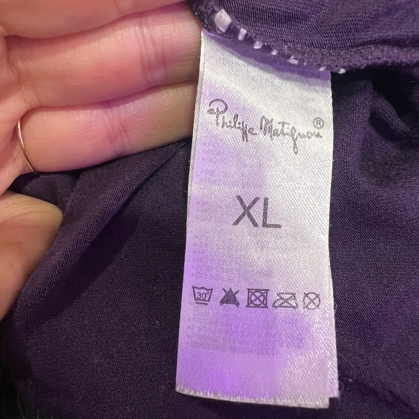 philippe matignon 00s purple sheer underwear tshirt