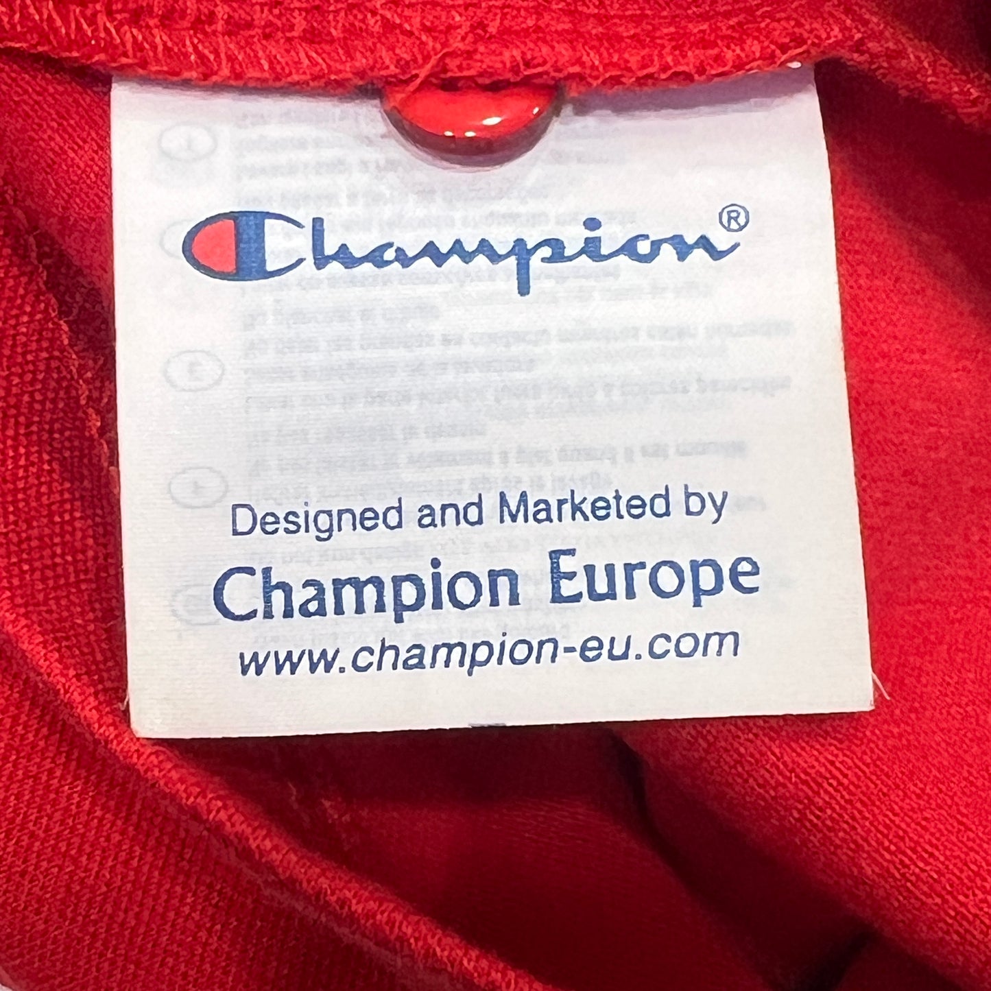 champion 00s red sleeveless polo tshirt vest
