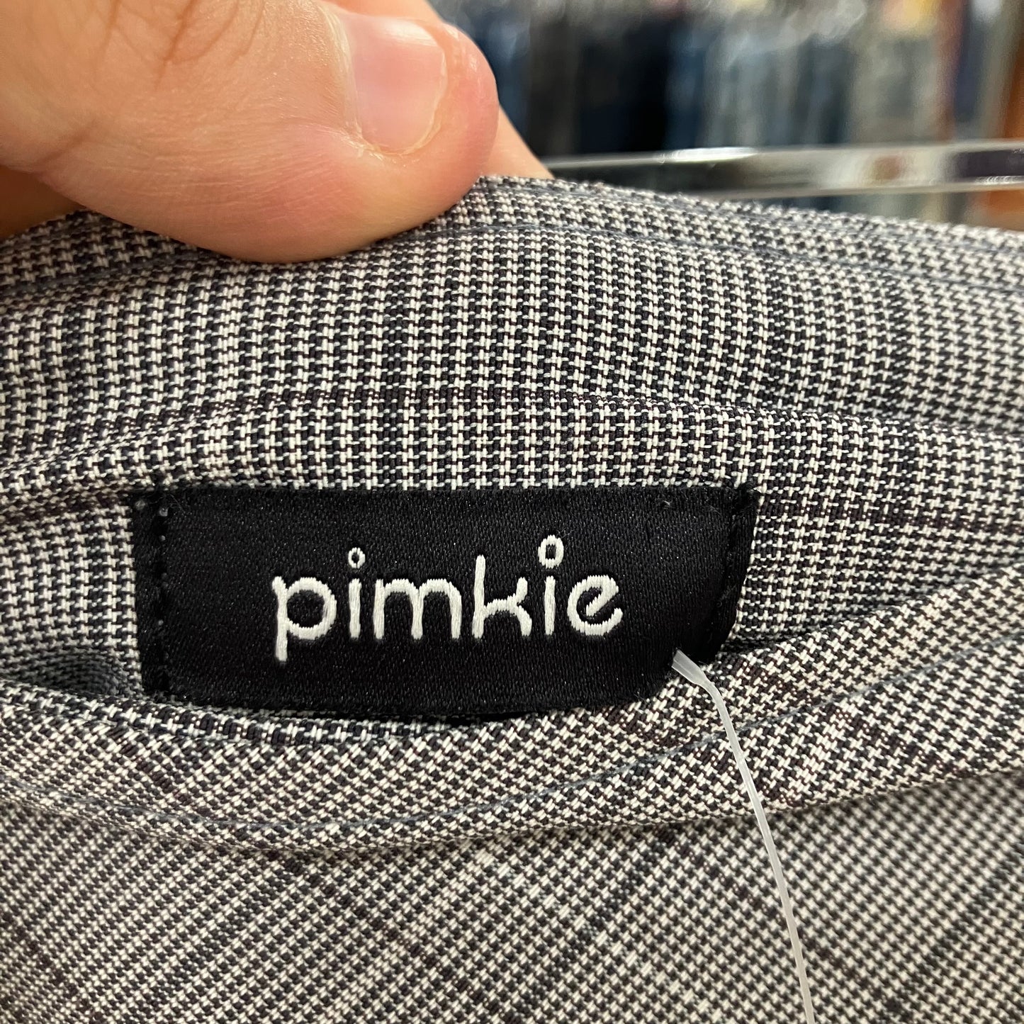 pimkie 00s grey plaid checkprint mini pleated skirt