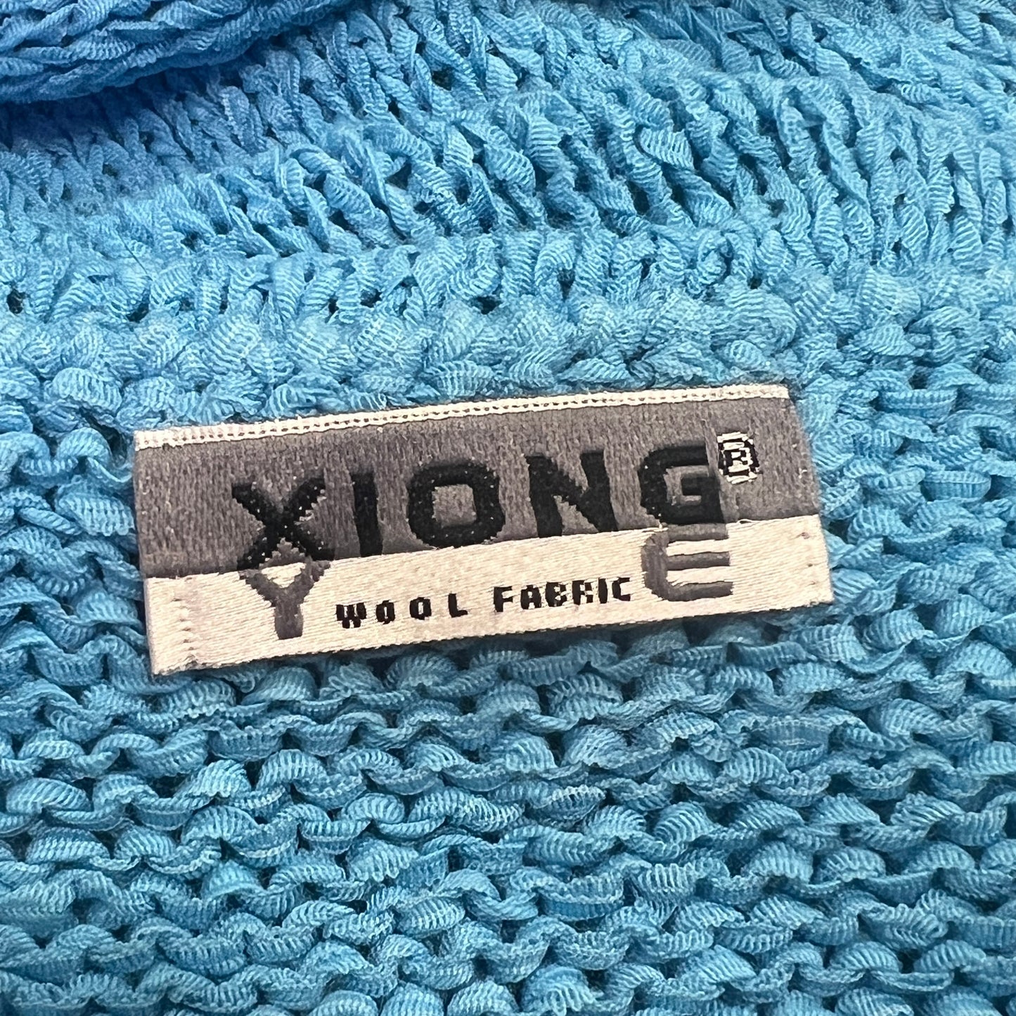 xiong ye 00s blue geometric print knit tank top