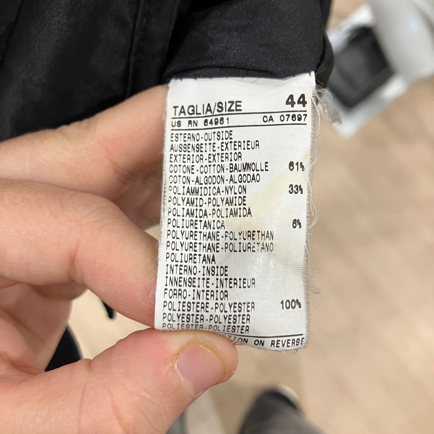 benetton 00s black satin cargo jacket