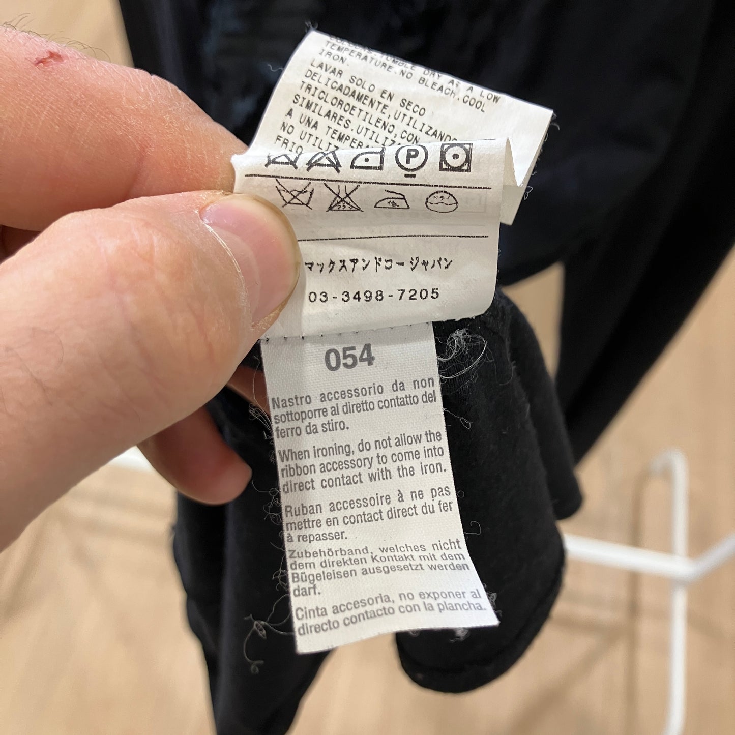 max&co 00s black long sleeve top with lace frils