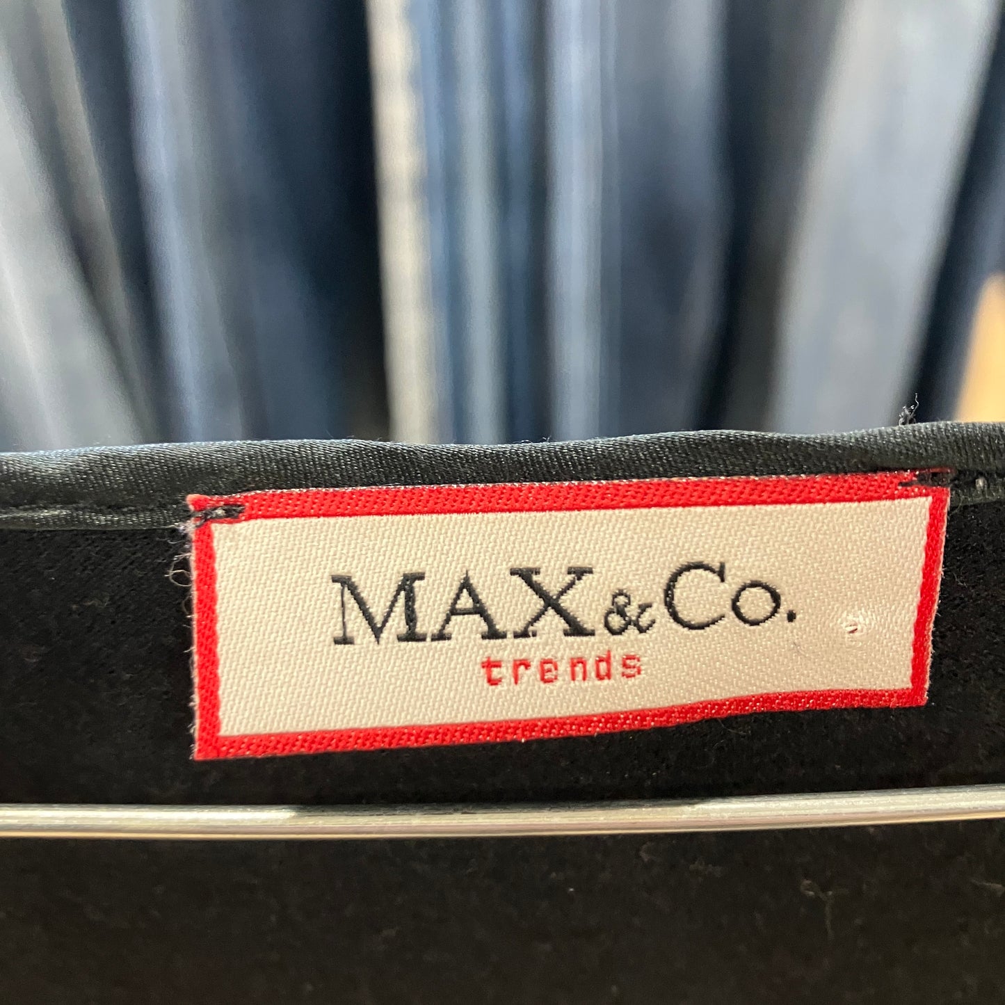 max&co 00s black long sleeve top with lace frils